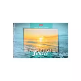 Альбом для рисования 40л А4 "Прекрасный закат" спираль, ассорти