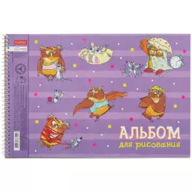 Альбом для рисования 40л А4 "Забавные истории" спираль, ассорти
