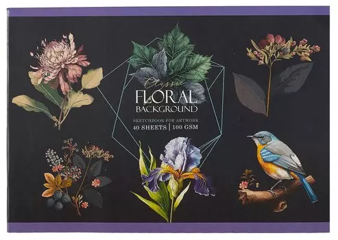 Альбом для рисования BG, "Птицы в саду", А4, 40 листов, в ассортименте