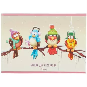 Альбом для рисования Listoff, "Компания", А4, 40 листов, на скрепке