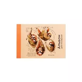 Альбом для рисования "Ленивец", А4, 40 листов