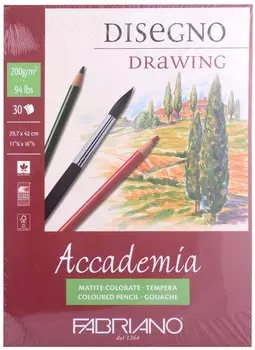 Альбом для зарисовок 29,7*42см 30л "Accademia" склейка, 200г/м2, Fabriano