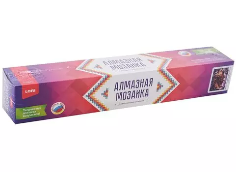 Алмазная мозаика 21х30 см "Оленёнок в цветах"