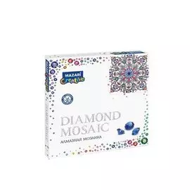 Алмазная мозаика MAZARI Орнамент 3 30х30см частичная выкладка, стразы разного размера