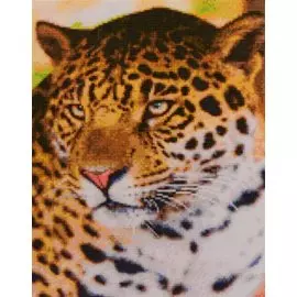 Алмазная мозаика на подрамнике "Красивый леопард", 40х50 см