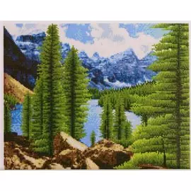 Алмазная мозаика на подрамнике "Красивый вид", 40х50 см