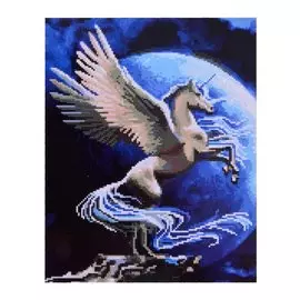 Алмазная мозаика на подрамнике "Лунный единорог"
