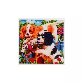 Набор для творчества, Рыжий Кот, Алмазная мозаика Щенки Кокер-Спаниеля, 20х20 c подр., с полн. заполн. (класс.),26цв. AC20062