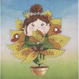 Алмазная мозаика MAZARI Открытка своими руками Принцесса 15х15 см, ОПП-упаковка