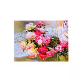 Алмазная мозаика Рус. Кол-я Горячева Пионы (FW-011) (FW-005) (30x40см) (класс.) (квадр. стразы) (без подрамника) (полн. зап.) (32цв) (Рыжий Кот) (6+) (коробка)