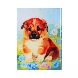 Алмазная мозаика квадрат.17x22 (класс.) с подр.,полн.зап.(22цв. ) Русская коллекция Котинова Г. Щенок (Арт. F1-005)