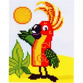 Алмазная мозаика ТМ Рыжий Кот 38 попугаев (Лицензия/Союзмультфильм) 17х22см без подрамника, на картоне, с мольбертом НД-1592