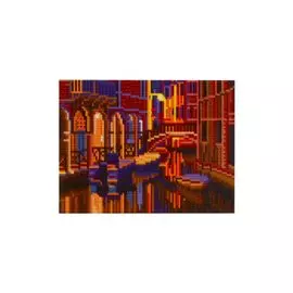 Алмазная мозаика ТМ Рыжий Кот 22х32см с подрамником с полным заполнением (класс.) (20 цв.) ВЕЧЕРНЯЯ ВЕНЕЦИЯ (Арт. AC22085)