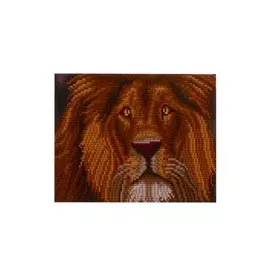 Алмазная мозаика ТМ Рыжий Кот 22х32см с подрамником с полным заполнением (класс.) (15 цв.) ВЗГЛЯД ЛЬВА (Арт. AC22101)