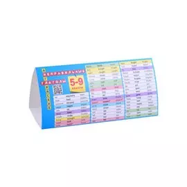 Английский язык. 5-9 классы. Неправильные глаголы. Настольная таблица-домик