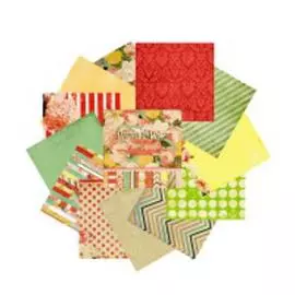 Аксессуары для скрапбукинга. Набор бумаги "Яркие цветы" 30.5см*30.5см (027-SB)