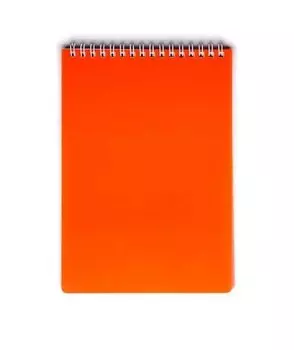 Блокнот А5 80л кл. "LINE NEON" оранжевый, пласт.обл, спираль