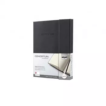 Блокнот для записей А5, 194стр CONCEPTUM, мягкая обложка, черный, в клетку