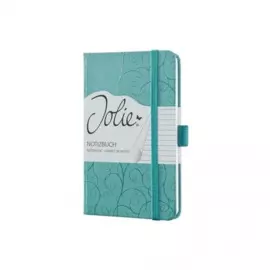 Блокнот для записей А6, 174стр Jolie, тверд. обложка, матовое покрытие с тиснен. "Зеленая утонченность"