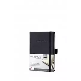 Блокнот для записей А6, 194стр CONCEPTUM, твердая обложка, черный, в клетку