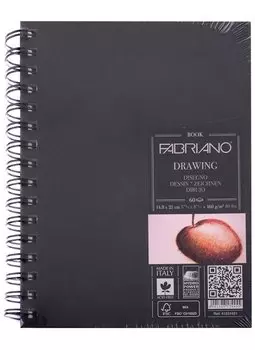 Блокнот для зарисовок 14,8*21см 60л "Drawingbook (портрет)" спираль, 160г/м2, Fabriano