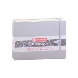 Блокнот для зарисовок 21*15см 80л "Art Creation" 140г/м2, 7БЦ, Блестящее серебро (цвет металлик), Fabriano