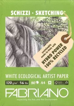 Блокнот для зарисовок 21*29,7см 80л "Disegno Ecologico per Artisti" 120г/м2, Fabriano
