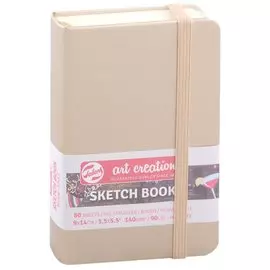 Блокнот для зарисовок 9*14см 80л "Art Creation" 140г/м2, 7БЦ, Белое золото (цвет металлик), Fabriano