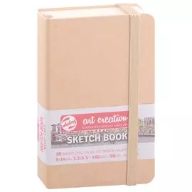 Блокнот для зарисовок 9*14см 80л "Art Creation" 140г/м2, 7БЦ, Крафт, Fabriano