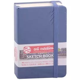 Блокнот для зарисовок 9*14см 80л "Art Creation" 140г/м2, 7БЦ, Синий морской, Fabriano