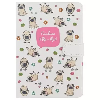 Блокнот «Мопсы», 256 страниц, А5