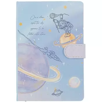 Блокнот с магнитной застежкой Планеты и Кролик (224стр) (13х19)