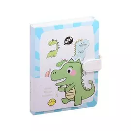 Блокнот с магнитной застежкой "Динозавры", 256 страниц, 13 х 19 см