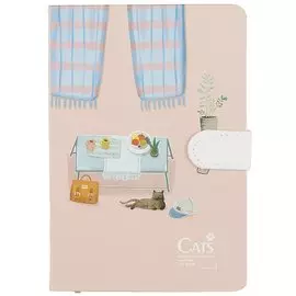 Блокнот с магнитной застёжкой «Котик в комнате», 128 листов, 19 х 13 см