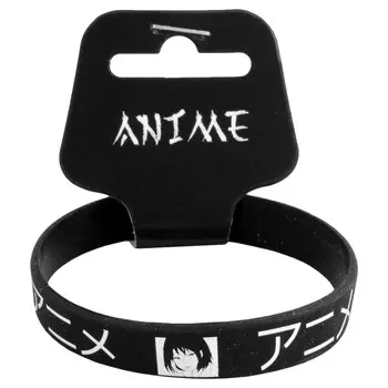 Браслет Аниме Девушка Дзё (черный) (силикон) (20,2 см)
