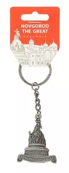 Брелок фигурка металлический "Великий Новгород. "1000-летие России" цвет античное олово