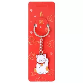 Брелок Котик Манэки-нэко (металл)