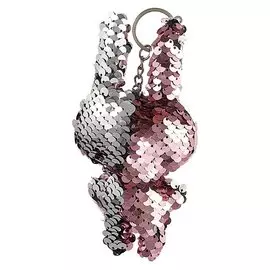 Брелок с пайетками Зайчик (текстиль)