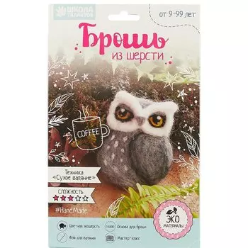 Брошь из шерсти Сова (2932515) (Школа талантов) (9+) (коробка) (Арт Узор)