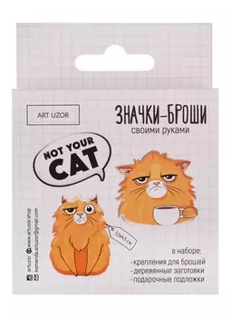 Брошки "Not your cat". Набор для творчества