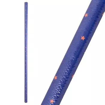 Бумага упаковочная 70*100см "Мелкие звездочки на синем" глянц., инд.уп.