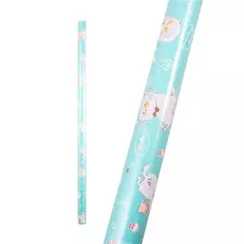 Бумага упаковочная 70*100см "Басик" мел., инд.уп