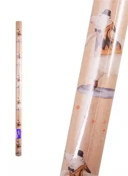 Бумага упаковочная 70*100см "Новогоднее настроение" крафт, инд.уп., ассорти