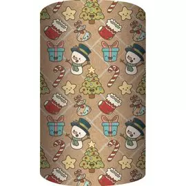 Бумага упаковочная 70*100см "Новогодняя" крафт, инд.уп.