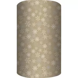 Бумага упаковочная 70*100см "Золотые снежинки" супергладкая, инд.уп.