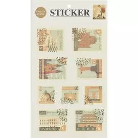 Наклейки бумажные Марки, 19*10, (6 листов)