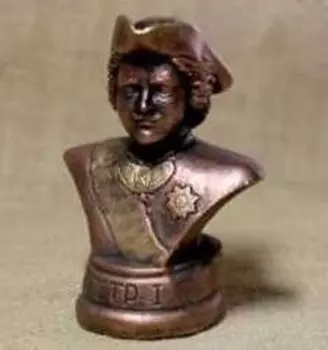 Бюст "Пётр I" под бронзу (12х10см)