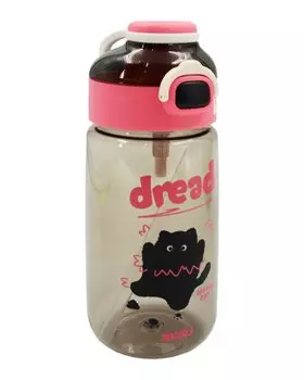 Бутылка Котик черный Dread (пластик) (700мл) (12-34435-202405-B24)