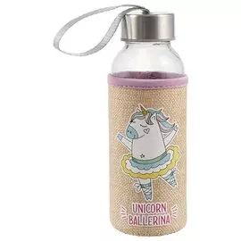 Бутылка в чехле джут Unicorn ballerina (стекло) (300мл)