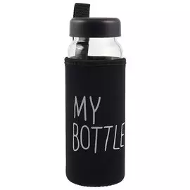 Бутылка в чехле «My bottle», чёрная, 500 мл